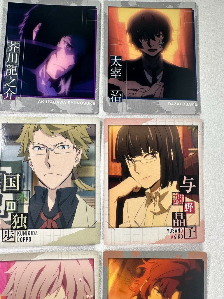 Bungo Stray Dogs Card Set Doppo Akiko Atsushi Osamu Ryunosuke Sakunosuke