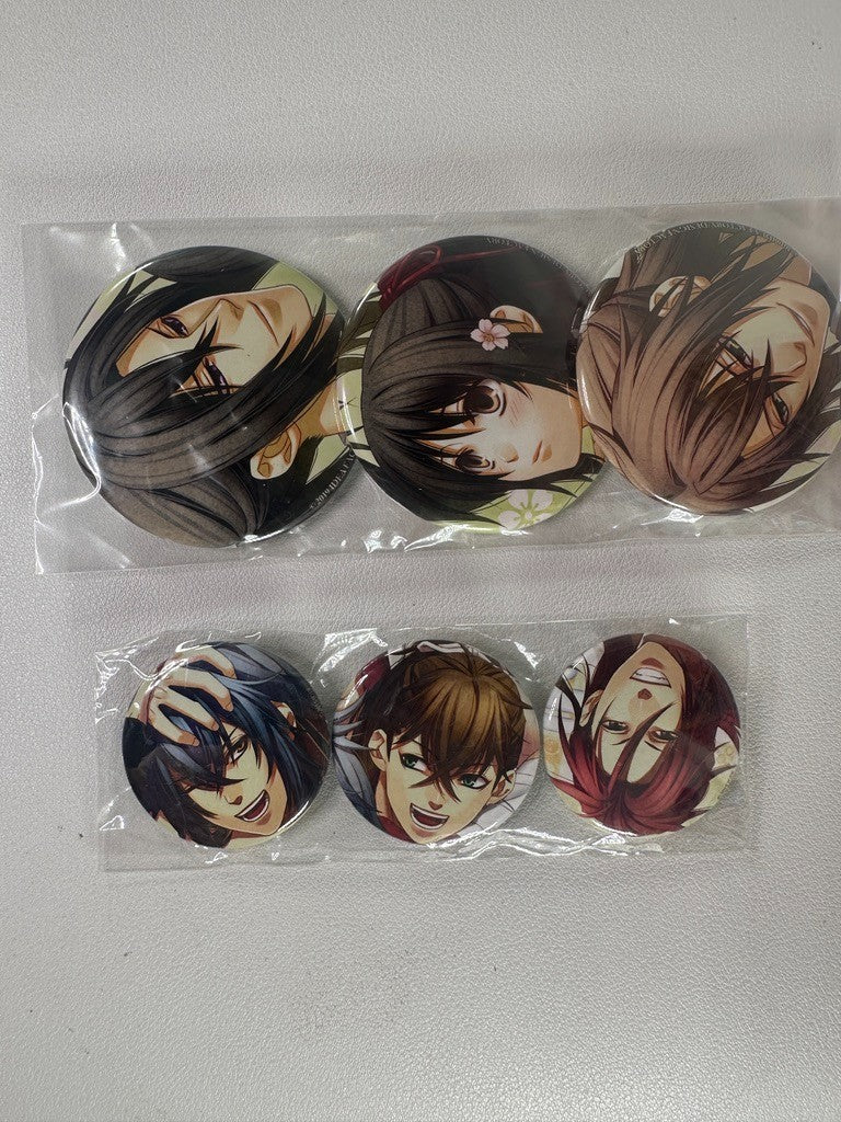 Hakuoki Can Badge Set Souji Okita Hajime Saitou