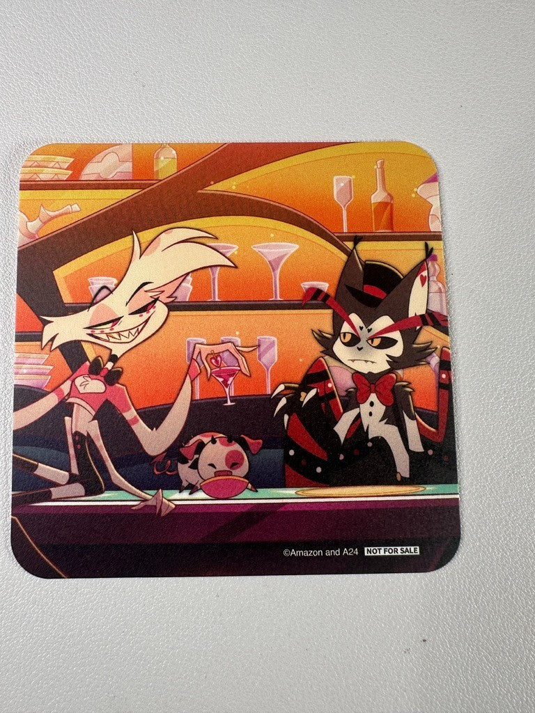 Hazbin Hotel Smile Base Cafe Paper Coaster Angel Husk