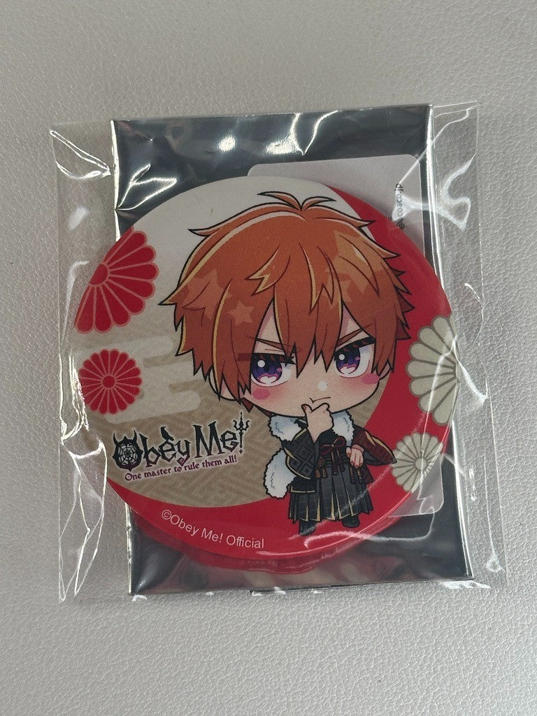Obey Me! One Master to Rule Them all Maneki Neko Can Badge Beelzebub Chibi