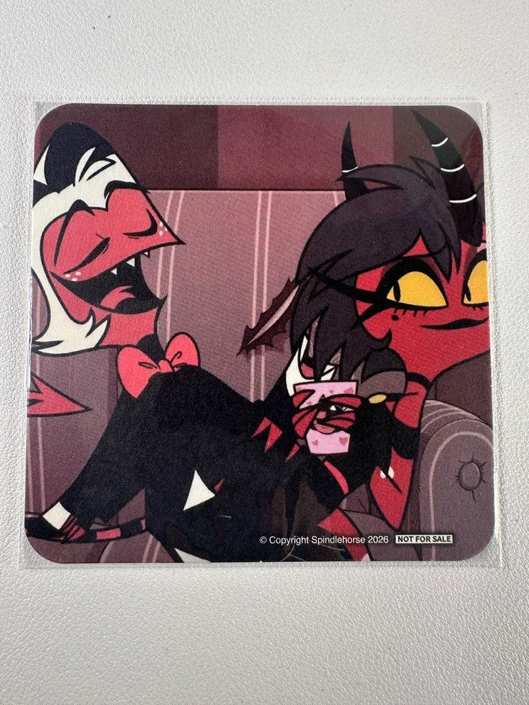 Helluva Boss Smile Base Paper Coaster Millie Moxxie