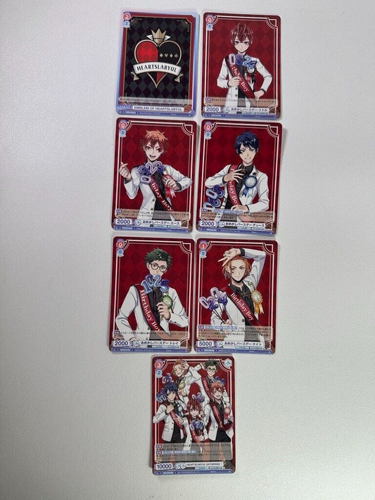 Twisted Wonderland Weiss Schwarz Blau Birthday Card Set Heartslabyul Riddle Ace