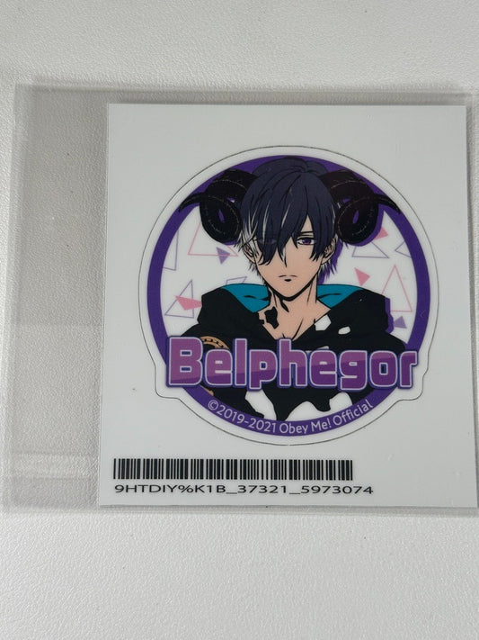 Obey Me! Marvelous Inc Circle Sticker Belphegor