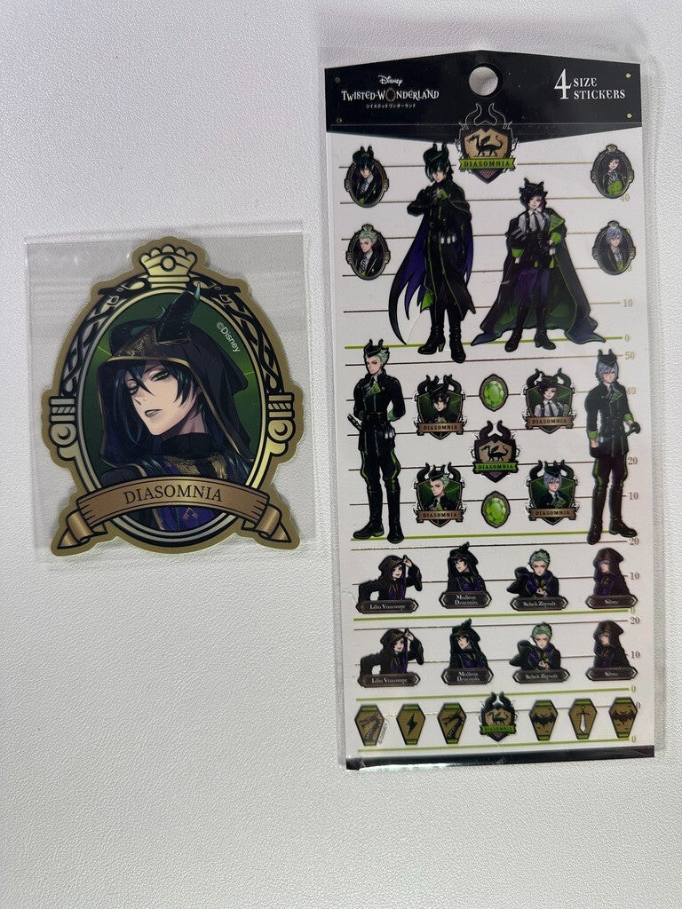 Twisted Wonderland Clear Sticker Sheet Set Diasomnia Malleus Draconia