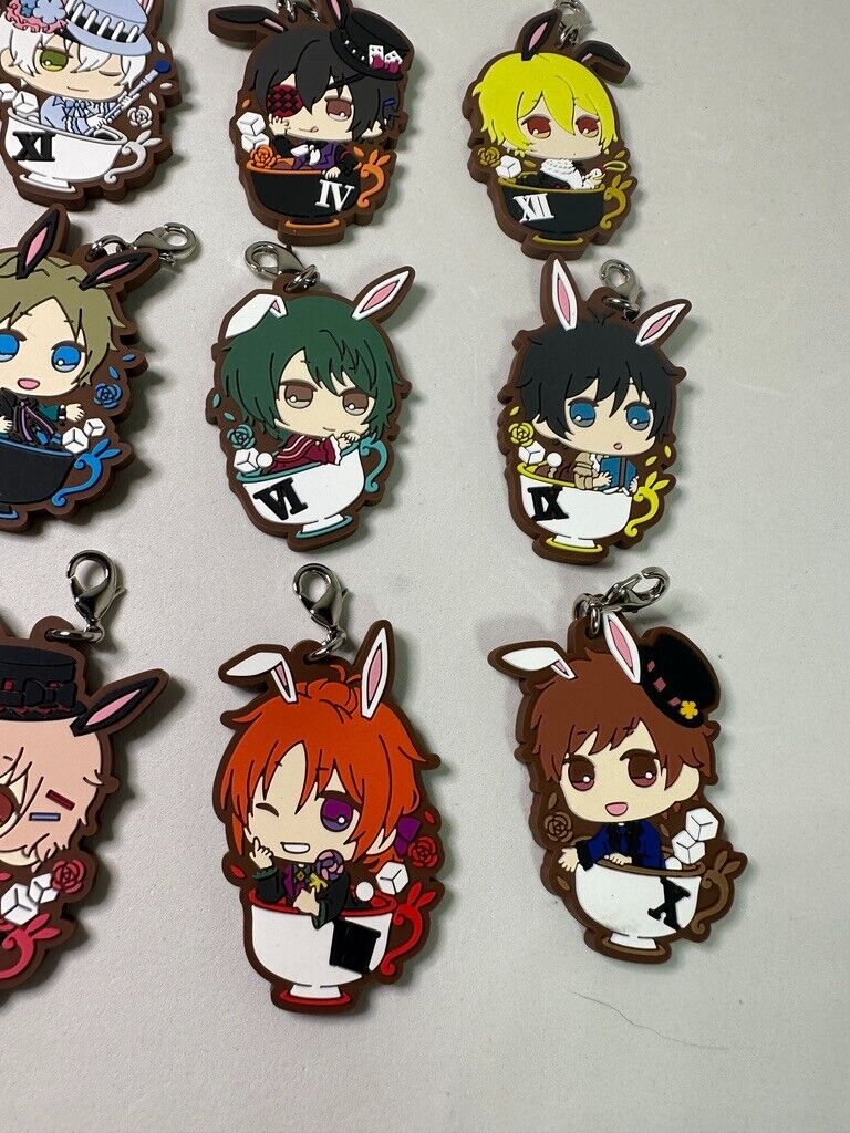 TSUKIUTA Procellarum Six Gravity Rubber Charm Shun Shimotsuki Hajime Mutsuki Set