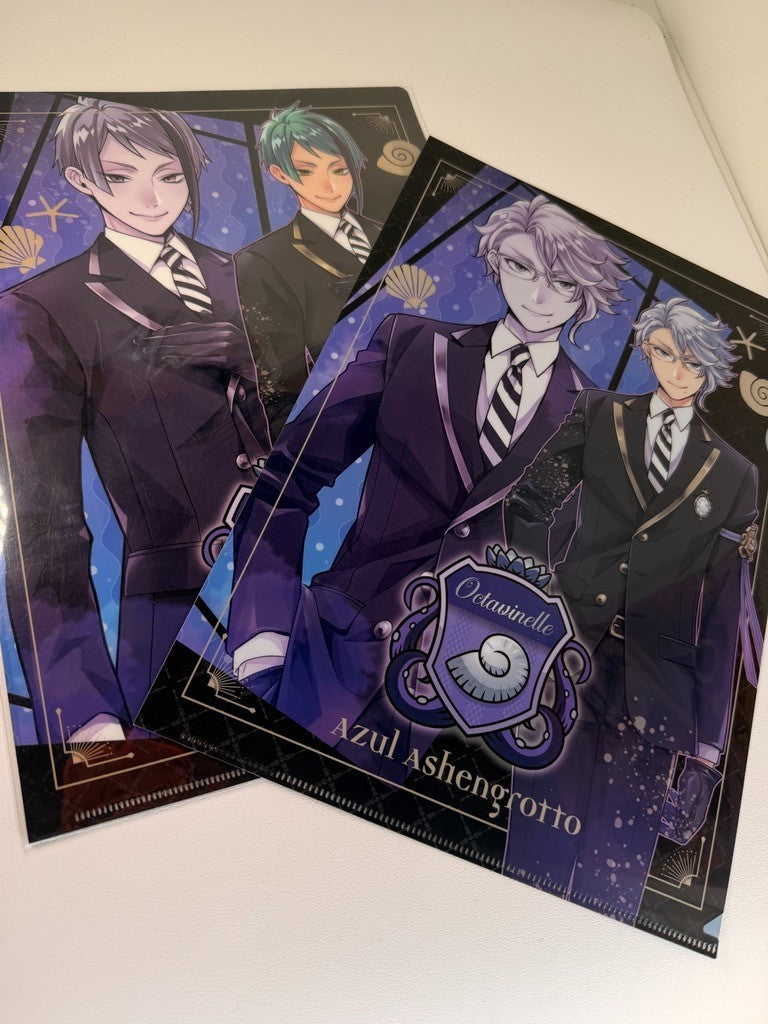 Twisted Wonderland Clear File Set Octavinelle Jade Azul Uniform