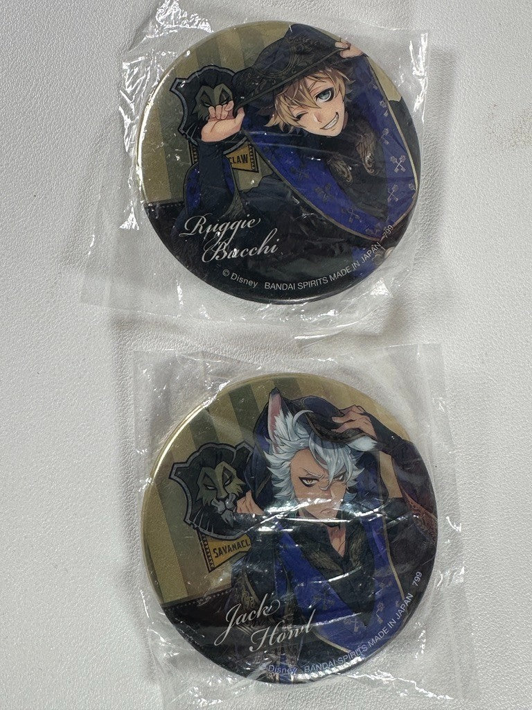 Twisted Wonderland Can Badge Set Savanaclaw Ruggie Bucchi Jack Howl Gold