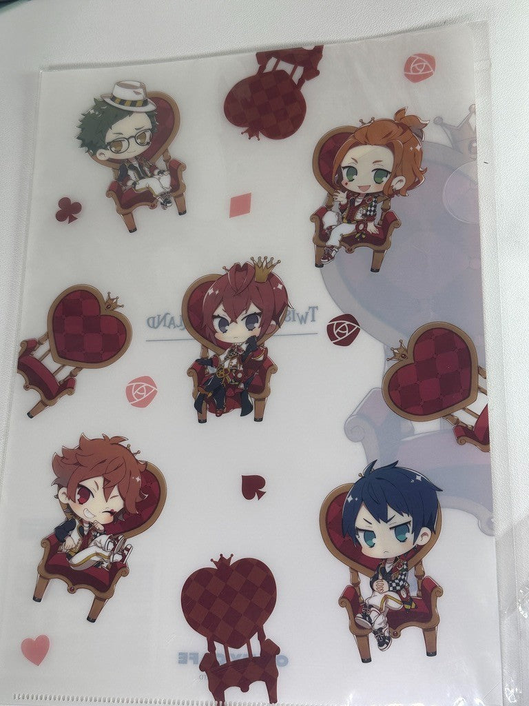 Twisted Wonderland Throne Clear File Heartslabyul Riddle Ace Deuce Trey Cater