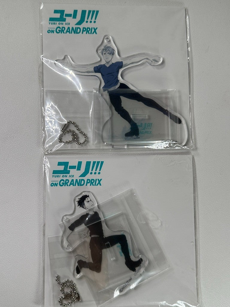 Yuri On Ice Grand Prix  Acrylic Charm Stand Set Victor Nikiforov Otabek Altin