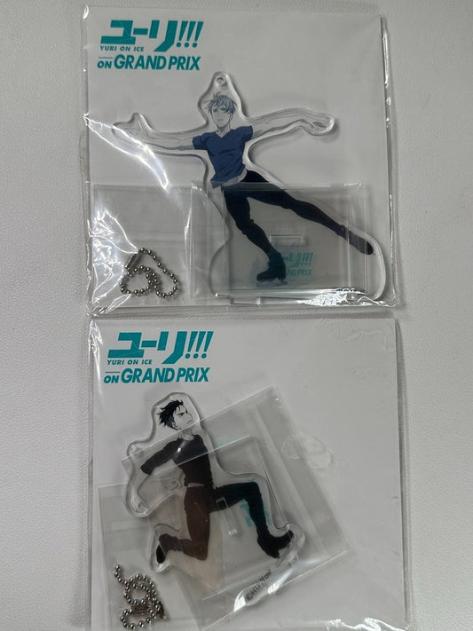Yuri On Ice Grand Prix  Acrylic Charm Stand Set Victor Nikiforov Otabek Altin