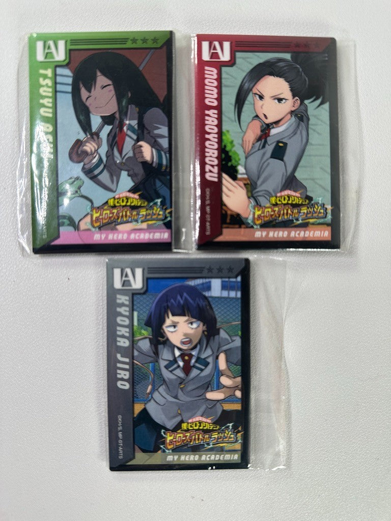 My Hero Academia Rectangle Can Badge Set Tsuyu Kyoka Momo