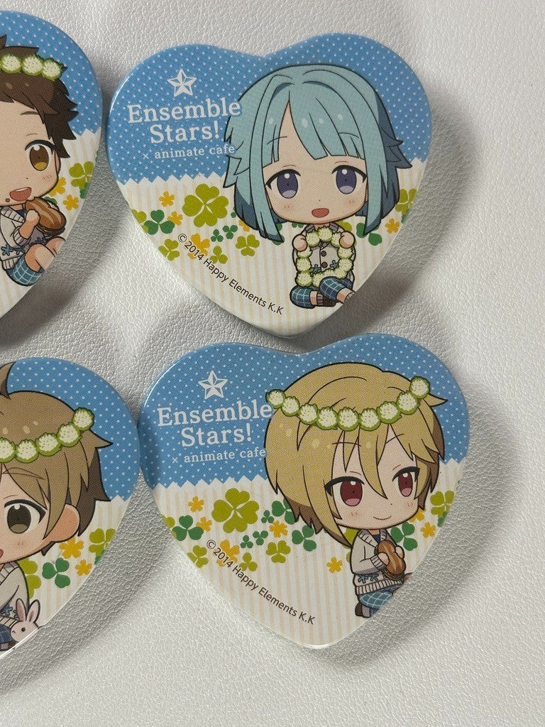 Ensemble Stars!  Rabbits Ra*bits Heart Can Badge Set Hajime Tomoyo Mitsuru