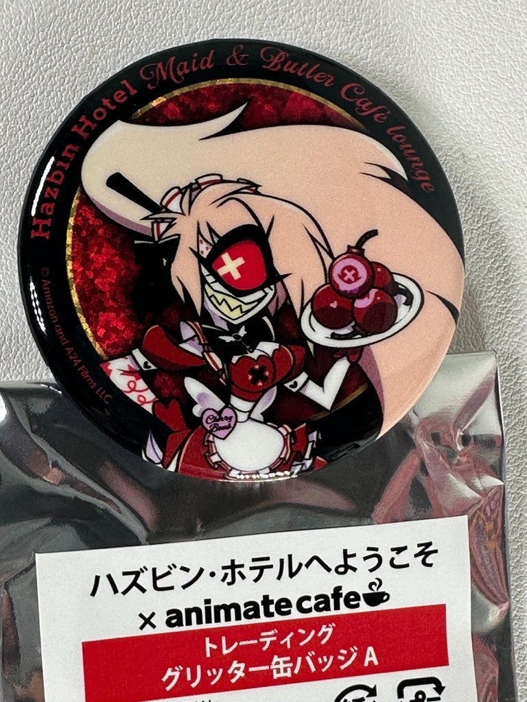Hazbin Hotel Animate Maid and Butler Can Badge Cherri