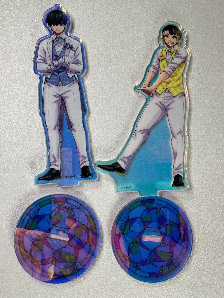 PREOWNED Blue Lock Glitter Acrylic Stand Set Meguru Bachira Yoichi Isagi