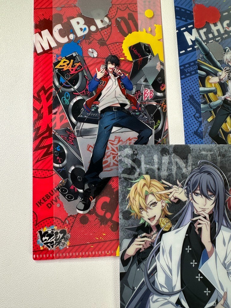 Hypnosis Mic Ramuda Aohitsugi Hifumi Jakurai Matenro Thin Clear File Set