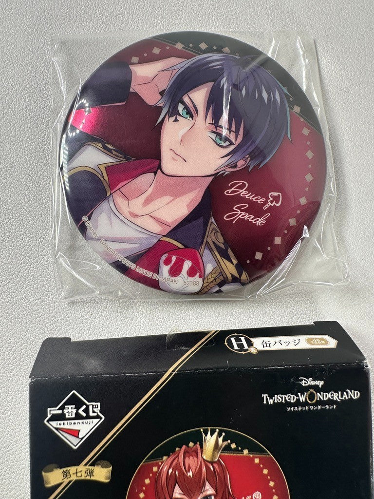 Twisted Wonderland Ichiban Kuji Can Badge Heartslabyul Deuce Spade