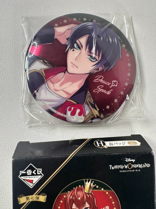 Twisted Wonderland Ichiban Kuji Can Badge Heartslabyul Deuce Spade