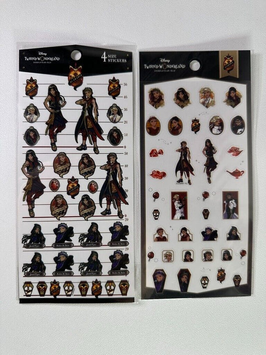 Twisted Wonderland Clear Sticker Sheet Set Scarabia Jamil Viper Kalim AlAsim